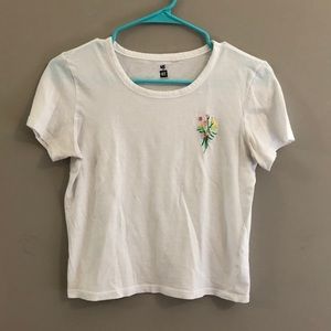 Floral t shirt.